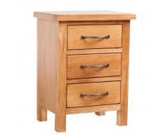 vidaXL Comodino con 3 cassetti 40 x 30 54 cm quercia