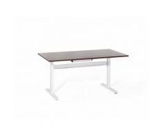 Tavolo scrivania noce-bianco motorizzato regolabile in altezza - 160x80cm - LIFT