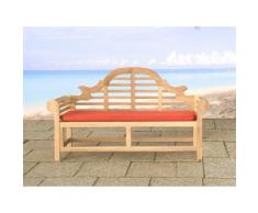 Cuscino da esterno - Per panchina da giardino Marlboro 180cm - 152x52x5cm - Color terracotta