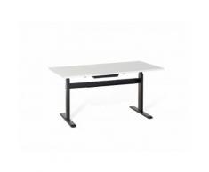 Tavolo scrivania bianco-nero motorizzato regolabile in altezza - 160x80cm - LIFT