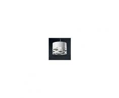 Illuminando Lampadario il-chimera sp p 32cm e27 led metallo bianco cilindro sospensione