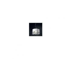 Illuminando Lampadario il-chimera sp g 43cm e27 led metallo bianco cilindro sospensione