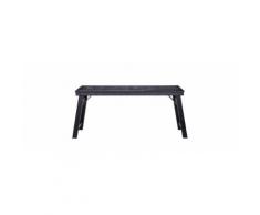 Scrivania design legno grezzo nero 174cm STUDY