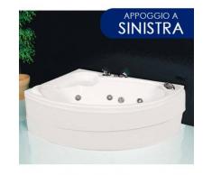 giordanoshop.com Vasca Da Bagno Idromassaggio Angolare 150x100 Cm Full Appoggio A Sinistra Made In Italy Personalizzabile