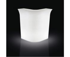 ELEMENTO COMPONIBILE BANCONE BAR IN POLIETILENE BIANCO LUMINOSO COMPLETO DI LAVANDINO