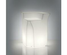 ELEMENTO COMPONIBILE BANCONE BAR IN POLIETILENE BIANCO LUMINOSO