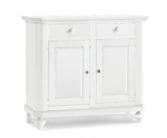 Credenza bianco opaco in massello laccato