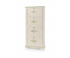 SCARPIERA 4 PORTE AVOLA CON DECORAZIONI