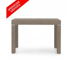 Consolle allungabile in finitura legno colore tortora per ingresso