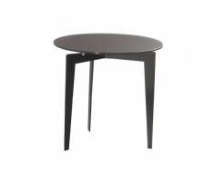 TAVOLINO NORDIC 50 con struttura in acciaio verniciato e top in vetro acidato e colorato dello stesso colore della struttura