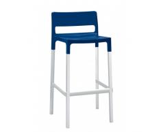 SGABELLO DIVO 75 IN TECNOPOLIMERO CON GAMBE IN ALLUMINIO