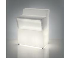 ELEMENTO COMPONIBILE BANCONE BAR IN POLIETILENE BIANCO LUMINOSO