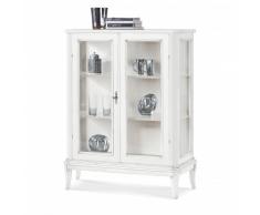 VETRINA 2 PORTE LACCATA BIANCO OPACO