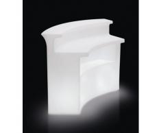 ELEMENTO COMPONIBILE BANCONE BAR IN POLIETILENE BIANCO LUMINOSO