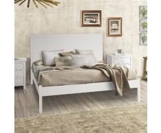 Letto matrimoniale SCICLI laccato bianco opaco