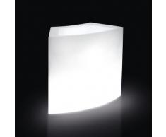 ELEMENTO COMPONIBILE BANCONE BAR IN POLIETILENE BIANCO LUMINOSO