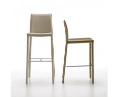 NUVOLA SG 65/75 CU, sgabello moderno imbottito ed interamente rivestita in cuoio