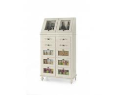 DISPENSA AVOLA LACCATA BIANCO LUCIDO E CON DECORI