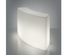 ELEMENTO COMPONIBILE BANCONE BAR IN POLIETILENE BIANCO LUMINOSO