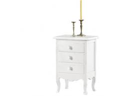 COMODINO LONDON IN LEGNO DI PIOPPO LACCATO BIANCO OPACO