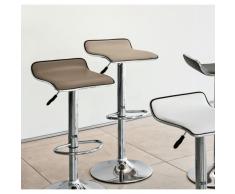 Sgabello GOTEBORG SG cromato con seduta ergonomica ecopelle