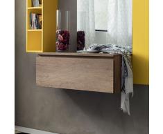 Stella elemento pensile con cassetto per il bagno e l'ingresso o living in varie finiture legno La Primavera