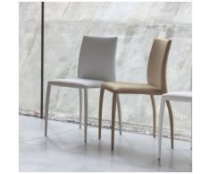 Sedia LILY rivestita in soft touch