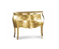 COMO' 2 CASSETTI DA 100 FINITURA FOGLIA ORO
