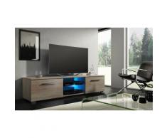 Mobile porta TV Tenus - Quercia con LED blu