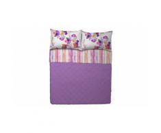 Completo letto matrimoniale Watercolor Flow var. 4 rosa
