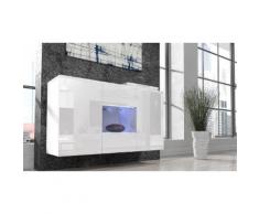 Credenza da soggiorno Viviana - Nero con fronte bianca
