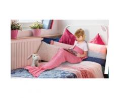 1x Coperta per bambini a sirena - Rosa caldo