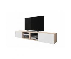 Mobile porta TV Elegant 2 Single - 100 cm - Quercia sonoma / bianco lucido