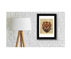 Poster con cornice - Tiger Newspaper Animal