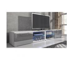 Mobile porta TV Samuel - 240 cm - Bianco/Grigio