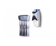 1x Dispenser per dentifricio e porta spazzolino - Nero