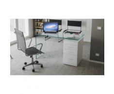 Scrivania B-Desk in vetro curvato