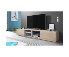 Mobile porta TV Elegant 2 Double - 200 cm - Quercia sonoma con LED