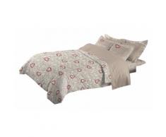 Trapunta stampata invernale - Matrimoniale - Cashmere rosso