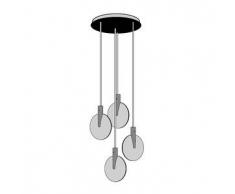 fontanaarte FONTANA ARTE 4 lampade a sospensione NEBRA con rosone multiplo