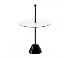 ZANOTTA tavolino SERVOMUTO (Bianco e nero - Acciaio e laminato)