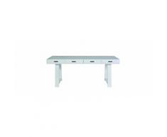 Scrivania design in legno bianco 4 cassetti reversibili ARCOS