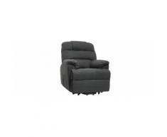 Poltrona relax elettrica alzapersona in tessuto grigio scuro PHOEBE