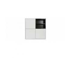 Buffet design 3 ante MDF nero e bianco ARTY