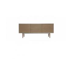 Buffet design contemporaneo bianco e legno ROMY