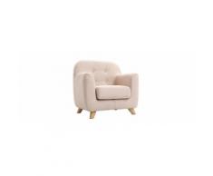 Poltrona per bambino scandinavo rosa naturale NORKID