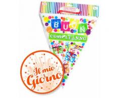 Givi Italia Festone Bandierine Buon Compleanno in Pvc Givi Italia mt.10