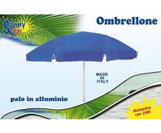 Nuovo Ombrellificio Romano STC0482 Ombrellone con Snodo per Bagni, Alluminio, Blu Palo, 200 cm