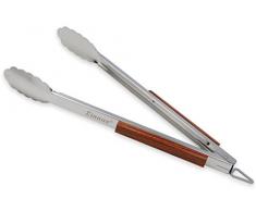 Linnuo Edelstahl Grillzange Pinza per Barbecue, Acciaio Inox, XL