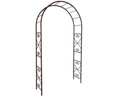 Louis-3166 Arco da Giardino con Motivo Romantico, in Ferro Anticato, 130 X 250 Cm